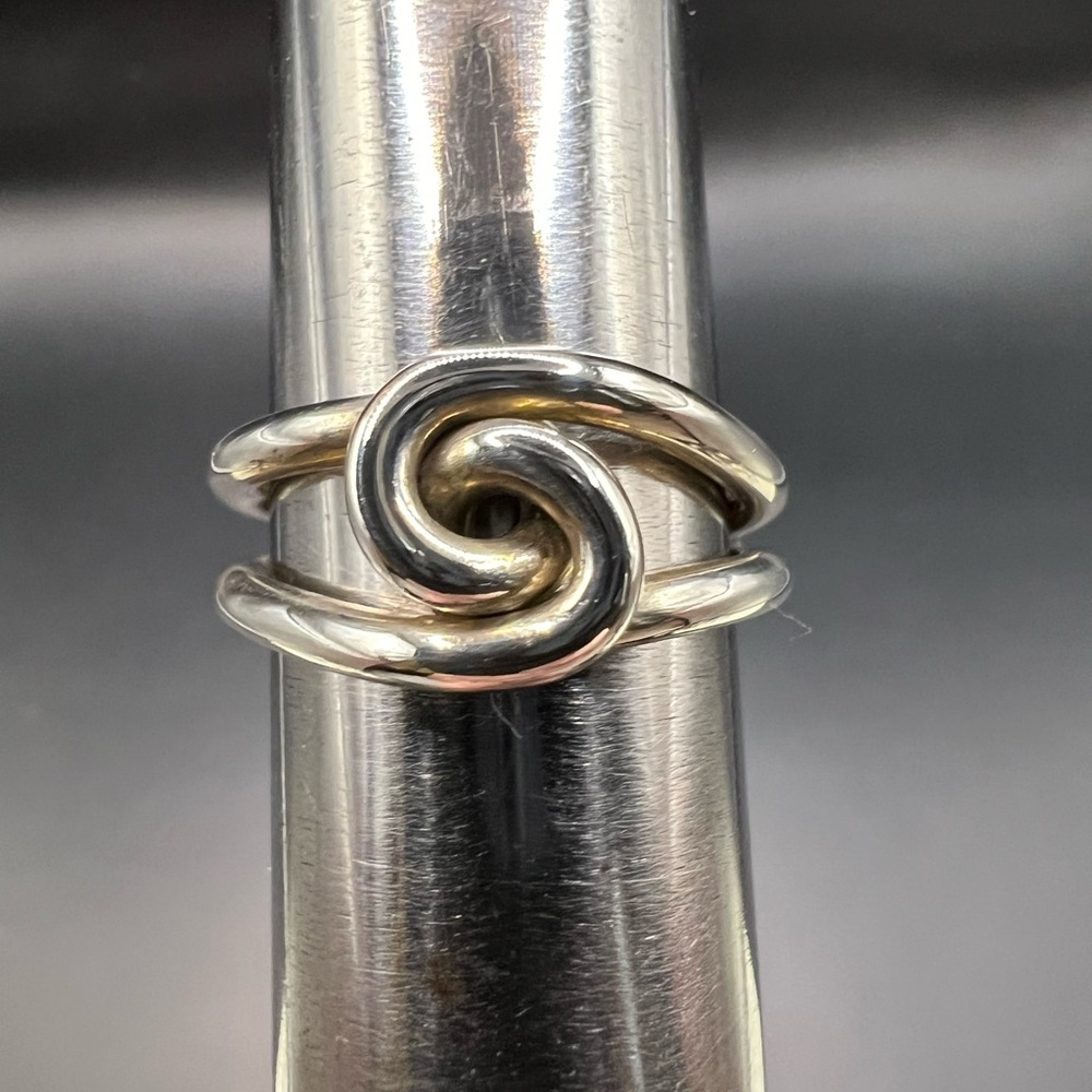 Sterling Silver Intertwined Loops Ring